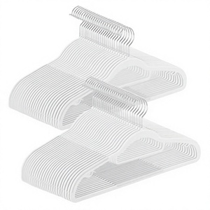 Cintres <span class=keywords><strong>SONGMICS</strong></span>, lot de 50, robustes, en plastique ABS antidérapant, gain de place, 0,5 cm de largeur, 42 cm de longueur, pivotants à 360° - Product Image 3