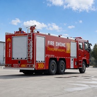 Camion de pompiers diesel 10, 12, 15 tonnes avec réservoir d'eau, neuf, véhicule auxiliaire de lutte contre l'incendie, roues motrices 6x4 pour le sauvetage incendie