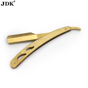Professional Barber Folding Shaving <strong>Razor</strong> Gold Single Half Blade <strong>Straight</strong> <strong>Edged</strong> <strong>Razors</strong> With Custom Logo - Product Image 3