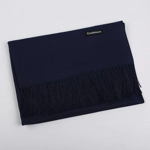 Écharpe longue en cachemire pashmina doux et tissé avec pompons, durable et respirante, idéale pour le printemps et l'automne (vente en gros) - Product Image 4