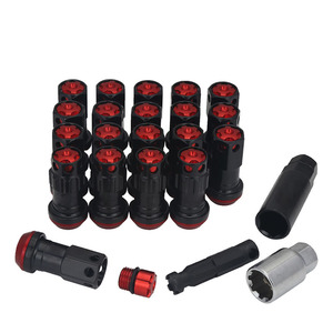 Écrou de blocage de roue en acier pour voiture de course Extrémité fermée Capuchon en aluminium 44mm <span class=keywords><strong>Jante</strong></span> forgée Écrou de roue en acier - Product Image 1