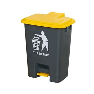 Foot Pedal Trash <b>Bin</b> 15L-60L Rectangular Indoor Kitchen Waste <b>Bin</b> With Lid Easy Clean High Capacity - Product Image 3