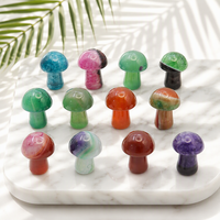 Breloques champignon rayure Druzy géode Agate guérison pierres précieuses cristaux champignon pierre semi-précieuse artisanat pour la décoration de la maison