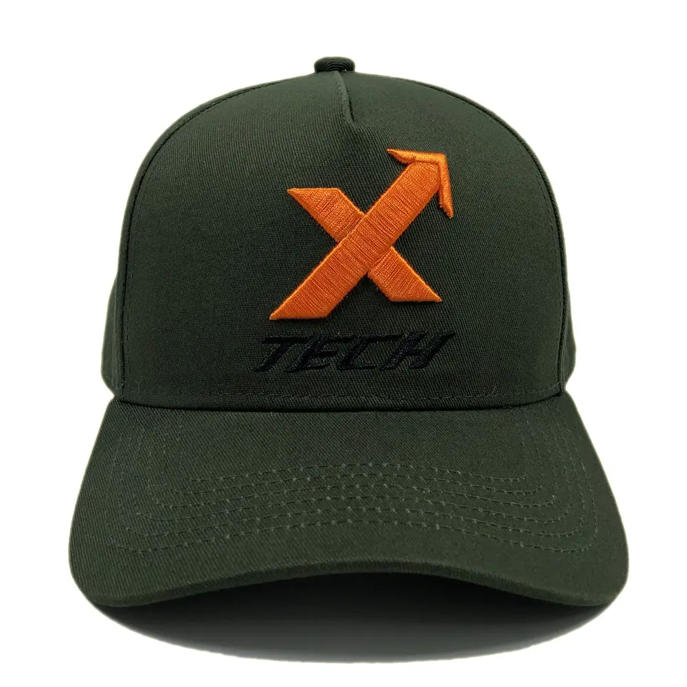 OEM alta qualidade algodão unisex corredor estruturado um frame snapback chapéu personalizado bordado logotipo 5 painel cap alça ajustável