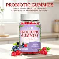 Gummies Probiotiques OEM Bacillus Coagulans 10 Milliards d'UFC Saveur Baies Mixtes 60 Gummies Complément Alimentaire