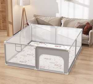 Parc spacieux pour jumeaux Matériau durable et sûr Grande aire de jeu Rails de cour pour bébé et gardes de rail Para Bebes - Product Image 2