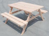 8 places En Plein Air Bar Meubles En Bois Rond Table de Pique-Nique de Jardin tables et bancs en bois de salle à manger en bois Table de Pique-Nique chaise ensemble de barbecue