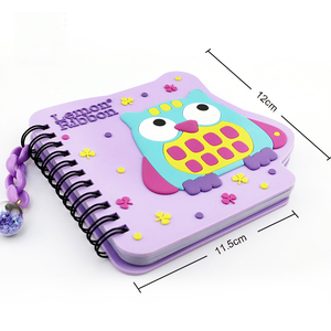 Chất Lượng Cao Thiết Kế Mới Thời Trang Sáng Tạo <span class=keywords><strong>3D</strong></span> Mini Silicon Bìa Trẻ Em Duy Nhất B5 Hàng Ngày Chương Tính Xách Tay Túi Xoắn Ốc Máy Tính Xách Tay Với Mặt Dây Chuyền - Product Image 3
