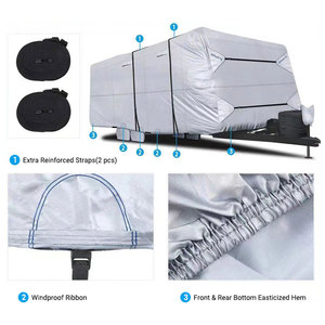 Remorque de voyage robuste Housse de voiture étanche et résistante aux UV Tissu Oxford de haute qualité Durable et résistant aux rayures - Product Image 6