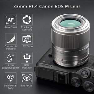 Viltrox-lente de enfoque automático AF para cámara <span class=keywords><strong>Canon</strong></span>, APS-C de 33mm f1.4 STM para EOS M M5 M6II <span class=keywords><strong>M200</strong></span> M50 <span class=keywords><strong>Canon</strong></span> EOS m-mount, sin espejo - Product Image 5