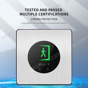 Nút cửa không tiếp xúc cảm biến sóng tay cảm ứng chuyển đổi không có cảm ứng thoát phát hành hồng ngoại Kim Loại nút thoát với bộ đếm thời gian chậm trễ - Product Image 6