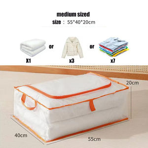 Pieghevole in PVC trasparente impermeabile borsa di stoccaggio coperta trapunta scatole di immagazzinaggio in ordine camera da letto <span class=keywords><strong>armadio</strong></span> per risparmiare spazio Mobile - Product Image 2