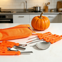 Professionele Halloween Pompoen Snijset 7/10 Delige RVS Gereedschapset met Opbergtas voor DIY Jack-O'-Lantern Decoraties