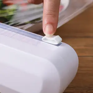 Pellicola riutilizzabile riutilizzabile pellicola per alimenti pellicola trasparente Dispenser per involucro di plastica scatola di immagazzinaggio taglierina per diapositive coltello