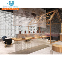 Designs de cafés 3D de luxe, mobilier de café en bois populaire, mobilier de bar sur mesure, mobilier de présentation pour magasins, mobilier de service pour café