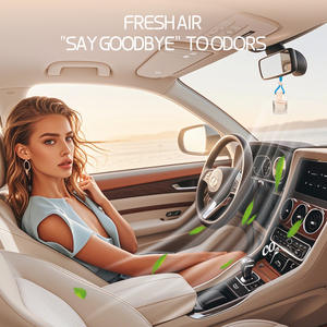 Diffuseur de parfum pour voiture en verre avec logo personnalisé, huile essentielle, longue durée, à suspendre, luxe, pour la maison, la salle de bain, évaporation naturelle, élimination des odeurs - Product Image 4