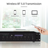 Amplificateur de puissance professionnel pour karaoké avec micro BT, USB, FM, 60W, 120W, 240W, 360W, 500W, 650W