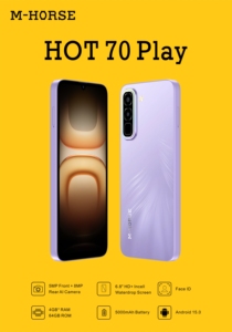 Teléfono Inteligente Desbloqueado <span class=keywords><strong>M</strong></span>-HORSE HOT70 Play 4GB+64GB Android <span class=keywords><strong>15</strong></span> Doble SIM AMOLED Pantalla Completa Carga Rápida - Product Image 5