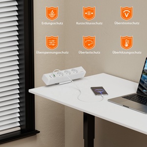 欧盟电源65W GaN PD通用串行总线电涌保护器台式夹具安装电源板插座/桌面表面安装可拆卸插座 - Product Image 4