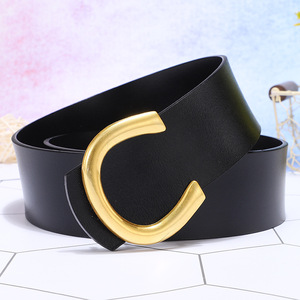 Cinturón ancho Mujeres Moda Señoras Cinturón Venta al por mayor Cinturón de cuero genuino Exterior Cinturón de cuero de vaca - Product Image 3