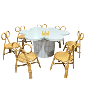 Silla Infantil de Ratán Hecha a Mano, Moderna y Duradera, Muebles Infantiles de Mimbre Natural para Decoración de Eventos, Fiestas de Cumpleaños y Hoteles - Product Image 1