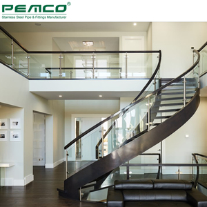 hiện đại lan can kính thiết kế rõ ràng trong nhà ASTM cầu thang bằng thép không rỉ lan can - Product Image 3