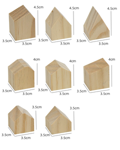 Onafgewerkt <span class=keywords><strong>Diy</strong></span> Houten Ambacht Miniatuur Eco-Vriendelijke Lege Huisvorm Hout Voor Schilderen En Snijden - Product Image 6