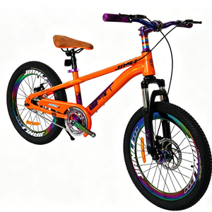Vélo de montagne pour enfants de 18, 20 et 22 pouces pour garçons et filles, orange, VTT avec freins à disque doubles et fourche à suspension avant - Product Image 2