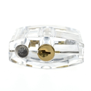 H9115 एंटी-चोरी नई शैली रंगीन पारदर्शी ऐक्रेलिक दरवाजा लॉक और कुंजी के साथ गेट पैडलॉक - Product Image 6