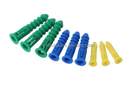 8-10-12X1-1/4 pouces bleu 100 (paquet de 1) bouchon d'ancrage en plastique nervuré