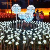 Toprex Simulation extérieure fleur cour décoration parc paysage Led Rose fleurs décoratives lumières