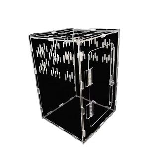 Trasparente acrilico leopardo <span class=keywords><strong>geco</strong></span> terrario completo custodia per rettili maglia di vetro vassoio animale con vassoio in plastica - Product Image 5