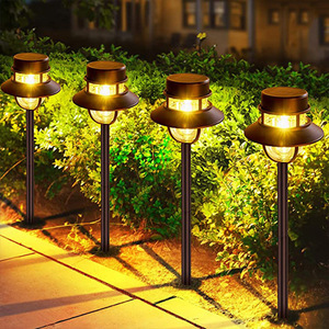 Lampe solaire de jardin Xinhuiyuan en forme de chapeau, lumière LED chaude pour extérieur, lampe décorative de paysage, lampe de sol - Product Image 1