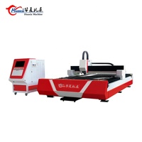 Mesin Pemotong Laser Serat Logam Kecepatan Tinggi 1000W Merek HuaXia Cina Harga Terjangkau Kontrol Otomatis CNC Bench-Top