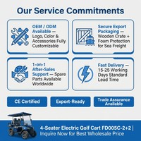 Voiturette de golf électrique 4KW 60V 4 places 35km/h avec batterie au lithium, navette pour hôtel-resort, OEM disponible