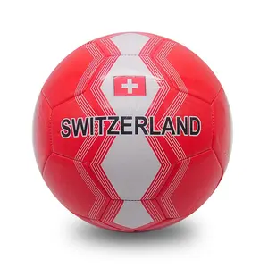 EK 2024 svizzera vescica di gomma PVC calcio taglia 5 pallone da calcio standard in colore bandiera svizzera