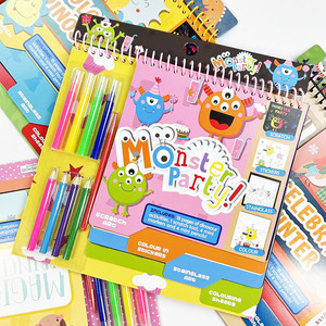 Stock Design <strong>Kids</strong> 3 in in Activity Book/Pad Include <strong>Normal</strong> <strong>Kids</strong> Coloring Pages, Glass Paper Art, Scratch Art. - Product Image 1