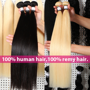 Paquetes de extensiones de cabello humano 100% 18 20 22 24 pulgadas paquetes de cabello humano liso <span class=keywords><strong>hueso</strong></span> barato al por mayor paquetes de cabello Remy a granel - Product Image 2