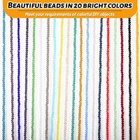 Perles de verre facettées rondes de 4 mm pour la fabrication de bijoux, collier en cristal DIY, bracelet, breloques pour femmes, accessoires artisanaux, 5 brins/lot