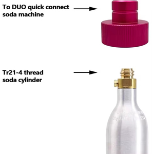 Adaptateur SodaStream TR21-4 Art Terra DUO à connexion rapide pour machine à soda, pièces de valve de cylindre de gaz CO2 personnalisables en aluminium - Product Image 1