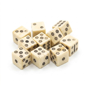 Vintage Style Natural Bone <b>Dice</b> <b>Set</b> for Collectors and Gamers - Product Image 1