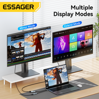 Câble adaptateur convertisseur vidéo USB Type C vers HD 8K 60Hz 4K pour TV, ordinateur portable, moniteur, téléphone - Essager ES-OTG23
