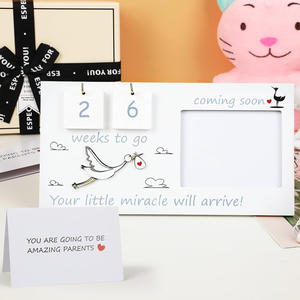 Cadeau personnalisé cadre pour première photo de bébé cadre échographique cadres de grossesse cadre photo en bois pour bébé - Product Image 2