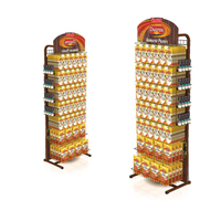 Étagère de présentation de chocolat en plastique thermoformé sur mesure à 4 niveaux, présentoir de sol pour magasin de détail, pour bonbons et biscuits