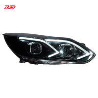 LKS Luces LED de Circulación Diurna de Alta Calidad de 12V para Ford Focus 2012-2014 - Azul, de Una Pieza, para Reequipamiento y Actualización
