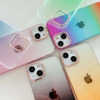 Coque de téléphone transparente à paillettes dégradées galvanisées pour Apple iPhone 11 12 13 14 15 16 17 Couverture anti-chute