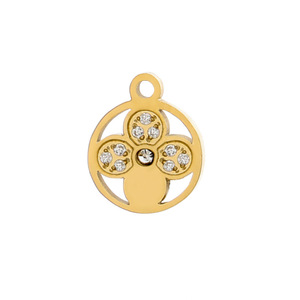 Parure Minimaliste en Acier Inoxydable Plaqué Or 18K avec Pendentifs Cœur, Étoile de David et Coquillage, Boucles d'Oreilles, Bracelets, Zircon Mignon, Tendance Unisexe, DIY - Product Image 5