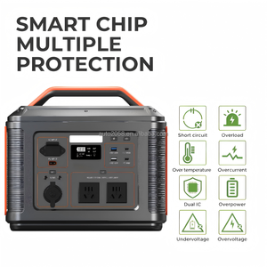 Générateur solaire portable pour le <span class=keywords><strong>camping</strong></span>, batterie LiFePO4 <span class=keywords><strong>rechargeable</strong></span> à onde sinusoïdale pure MPPT 320000mAh 1024WH - Product Image 6