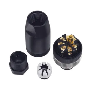 WBO 3/5/6/8pins M12 Connector สกรูล็อคแผงวงกลม Mount M8 Connector ลวด-To-Board ไฟฟ้าวงกลม Connectors