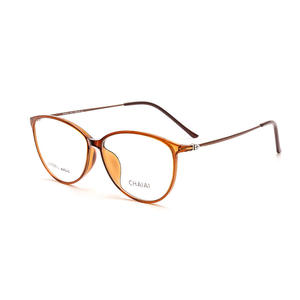 Montures de lunettes Chaiai Cat Eye, monture complète, légères, verres en acétate, style ovale unisexe, verres plats, numéro de pièce 2213 - Product Image 1